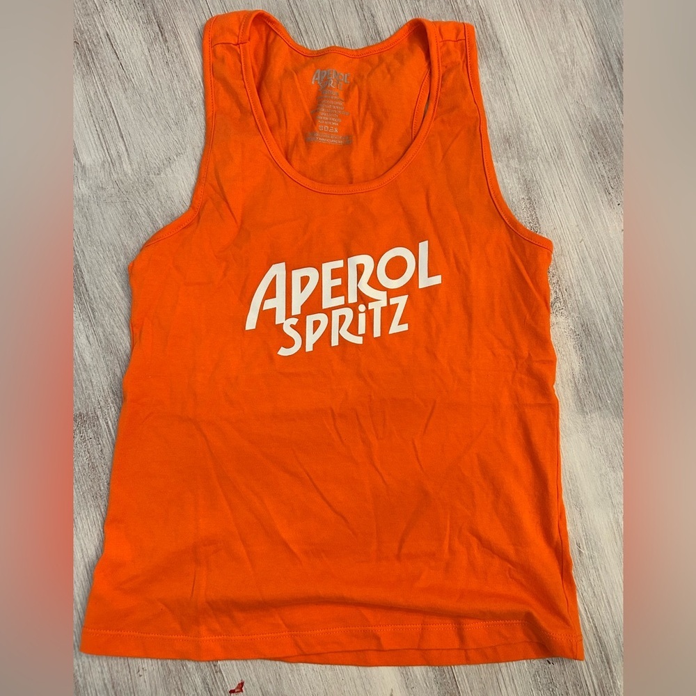 Aperol Spritz Orange Racerback Tank Top | Medium | Cocktail Graphic